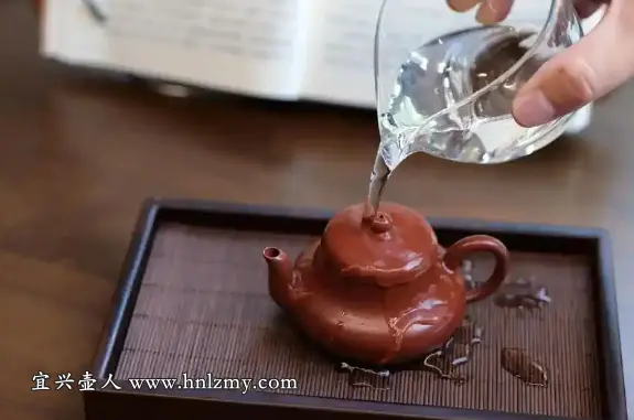 用茶湯澆淋紫砂壺